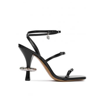 Sandale cu toc dama -  2P5FPM001F13 - piele naturala - negru