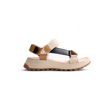 Sandale cu velcro Madogo - Maro camel