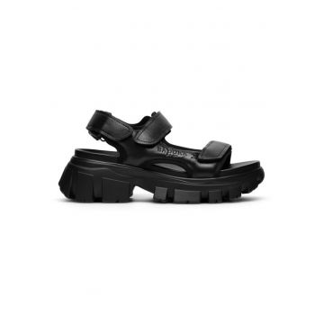 Sandale dama  din piele neagra - Negru