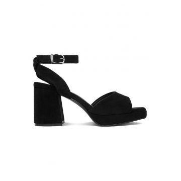 Sandale dama  material textil - negru - Negru