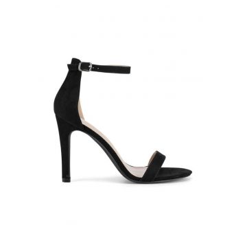Sandale dama -  model SS13814 - negru - cu toc