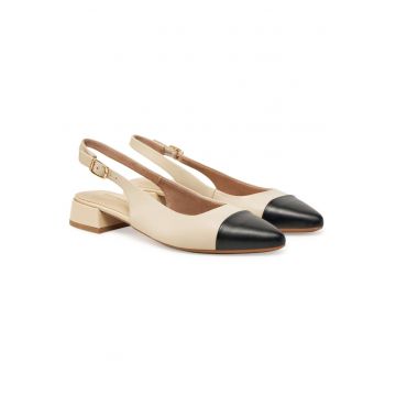 Sandale dama -  piele naturala - bej -