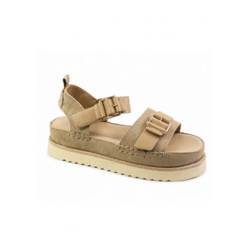 Sandale dama piele naturala D113 OWS002 - Bej