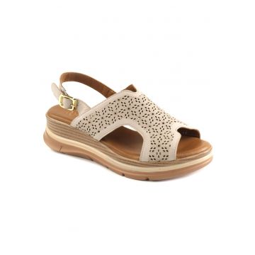 Sandale dama piele naturala D22 S627 - Argintiu