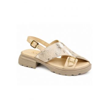 Sandale dama piele naturala D22 S636 - Bej