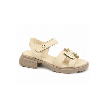 Sandale dama piele naturala D22 S640 - Bej