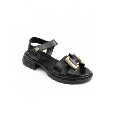 Sandale dama piele naturala D22 S640 - Negru