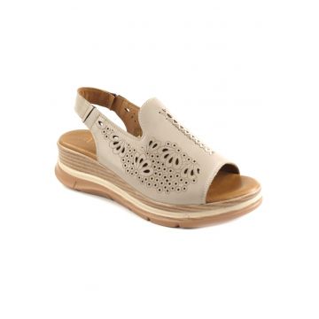 Sandale dama piele naturala D22 S643 - Bej