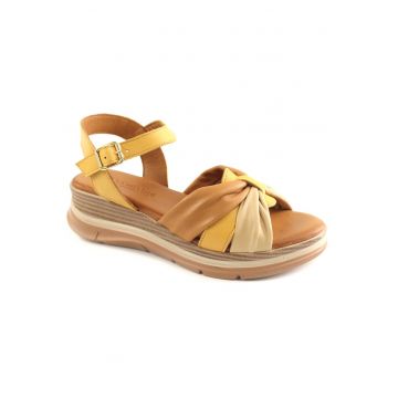 Sandale dama piele naturala D45 2717 - Galben