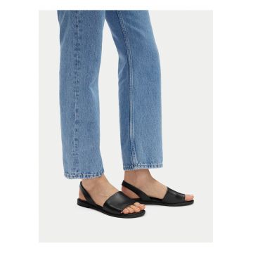 Sandale dama -  piele naturala - negru -