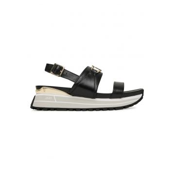 Sandale dama -  piele naturala - negru -