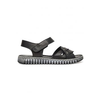 Sandale dama  Schwarz 01 - piele naturala - negru
