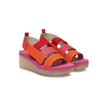 Sandale dama -  textil - multicolor