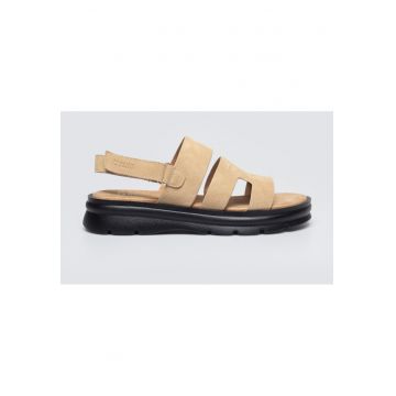 Sandale din piele intoarsa cu velcro