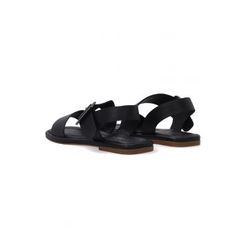 Sandale din piele uni -
