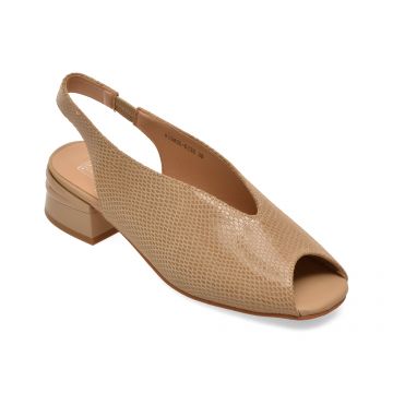 Sandale elegante FLAVIA PASSINI bej, 1325G13, din piele intoarsa