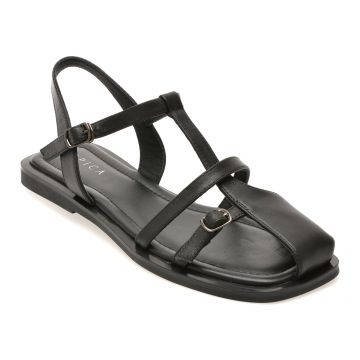 Sandale EPICA negre, 1512D33, din piele naturala