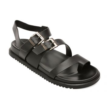 Sandale FLAVIA PASSINI negre, 1638H23, din piele naturala