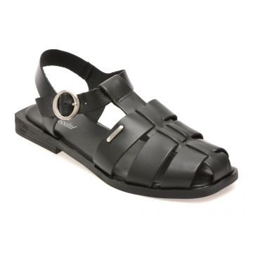 Sandale FLAVIA PASSINI negre, 336801, din piele naturala