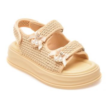 Sandale GRYXX bej, 7163, din piele ecologica
