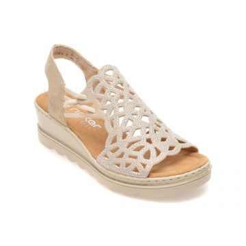 Sandale RIEKER bej, 67465, din piele ecologica