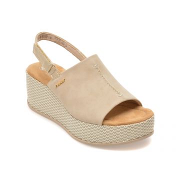 Sandale RIEKER bej, 69460, din piele ecologica