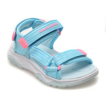 Sandale SKECHERS albastre, 114713, din piele ecologica