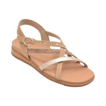 Sandale SKECHERS bej, DESERT KISS LOW, din piele ecologica