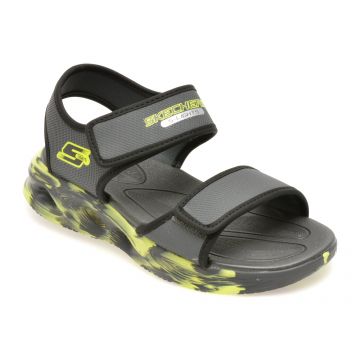 Sandale SKECHERS gri, 407032L, din piele ecologica