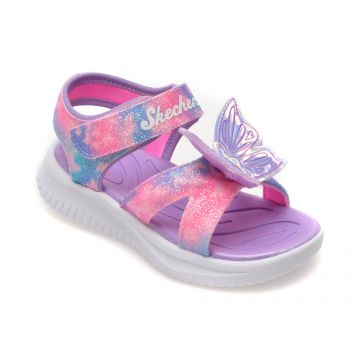 Sandale SKECHERS mov, 303109N, din piele ecologica