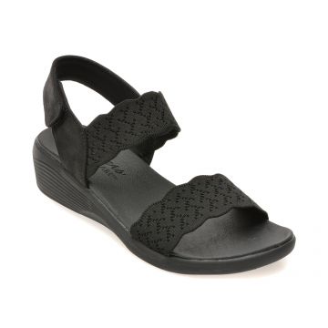 Sandale SKECHERS negre, ARYA, din material textil