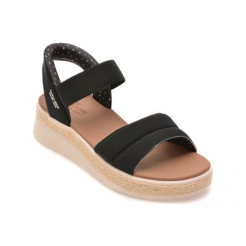 Sandale SKECHERS negre, BOBS SUN RAY, din material textil