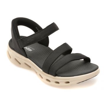 Sandale SKECHERS negre, GO WALK GLIDE-STEP 2.0, din material textil