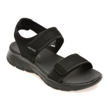 Sandale SKECHERS negre, SUMMITS, din material textil
