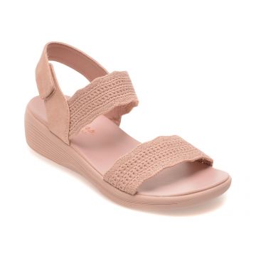 Sandale SKECHERS roz, ARYA, din material textil