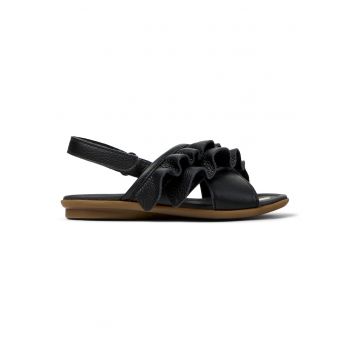 Sandale slingback din piele Right Twins - Negru