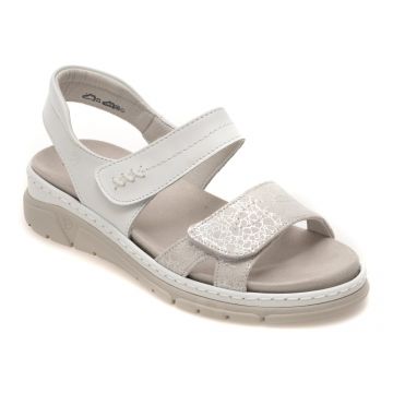 Sandale SUAVE albe, 12500, din piele naturala