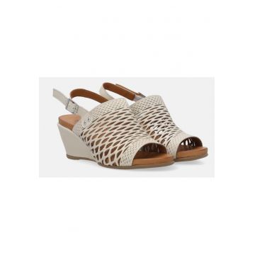 Sandale wedge cu catarama metalica