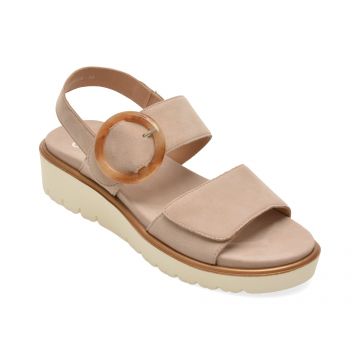 Sandale ARA bej, 33505, din piele intoarsa