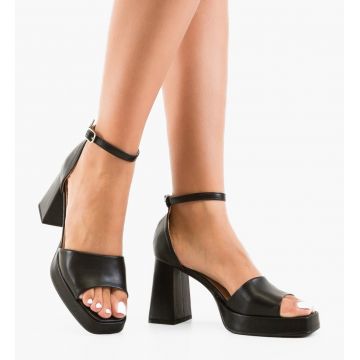 Sandale cu toc Auzar Negre