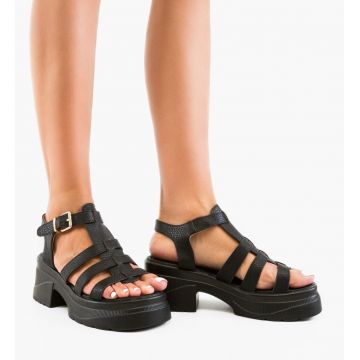 Sandale cu toc Omana Negre
