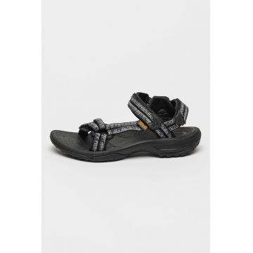 Sandale cu velcro Terra - Negru/Albastru ultramarin