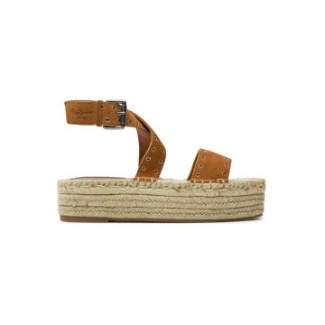 Sandale dama  303737702 - Piele intoarsa - Maro
