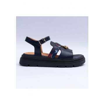 Sandale dama cu accesoriu - bleumarin - Bleumarin