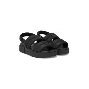 Sandale dama -  negru - material textil -