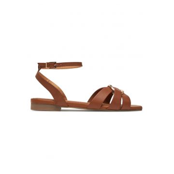 Sandale dama  piele naturala - maro -
