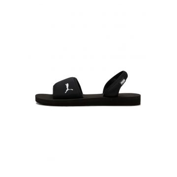 Sandale din material textil Sandy Playa - Alb/Negru