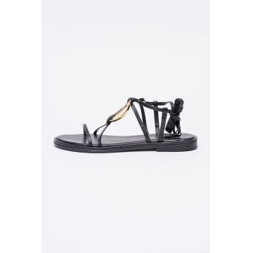 Sandale din piele cu barete multiple Marrakech - Negru