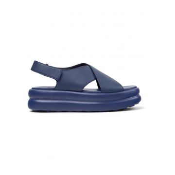 Sandale din piele cu platforma si bretele incrucisate Pelotas Flota Up - Albastru pastel
