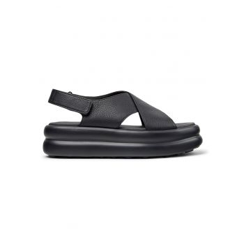 Sandale din piele cu platforma si bretele incrucisate Pelotas Flota Up - Negru